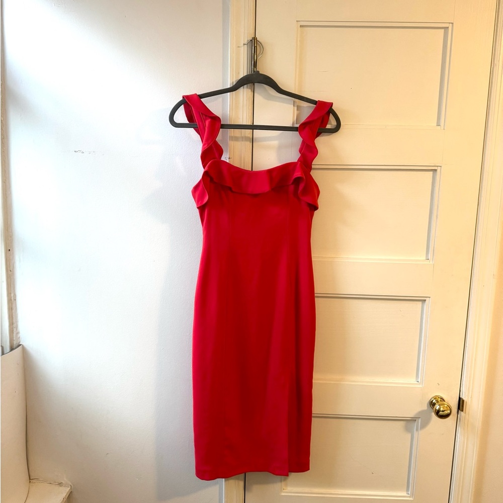 Kookai Red Ruffle Dress